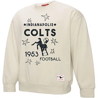 Women's Mitchell & Ness Cream Indianapolis Colts Shooting Stars Pullover Sweatshirt