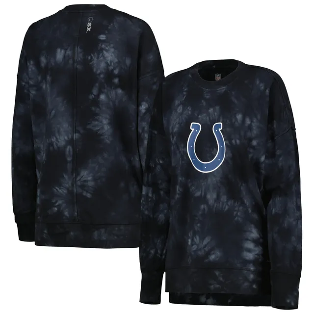 Women's Pittsburgh Steelers MSX by Michael Strahan Black Bailey Tie-Dye  Tri-Blend Pullover Sweatshirt