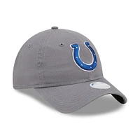 Casquette réglable New Era Graphite Indianapolis Colts Core Classic 2.0 9TWENTY pour femme