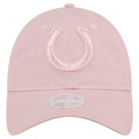 Casquette ajustable New Era Main 9TWENTY rose clair pour femme des Indianapolis Colts