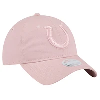 Casquette ajustable New Era Main 9TWENTY rose clair pour femme des Indianapolis Colts