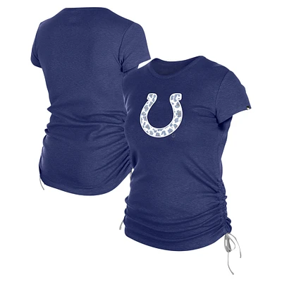 Women's New Era Royal Indianapolis Colts Ruched Side T-Shirt