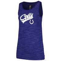 Women's New Era  Royal Indianapolis Colts Space Dye Active Tank Top