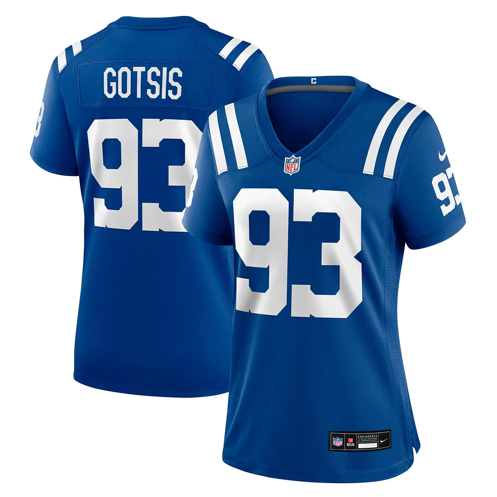 Maillot de match l'équipe des Indianapolis Colts Royal Nike Adam Gotsis pour femme