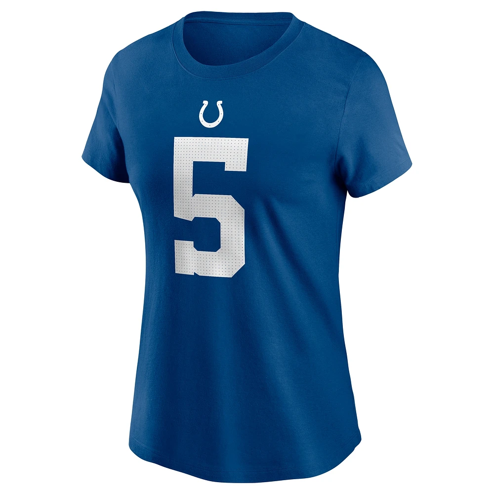 Women's Nike Anthony Richardson Royal Indianapolis Colts  Player Name & Number T-Shirt