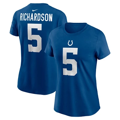 T-shirt Nike pour femme avec nom et numéro de joueur Anthony Richardson Royal Indianapolis Colts