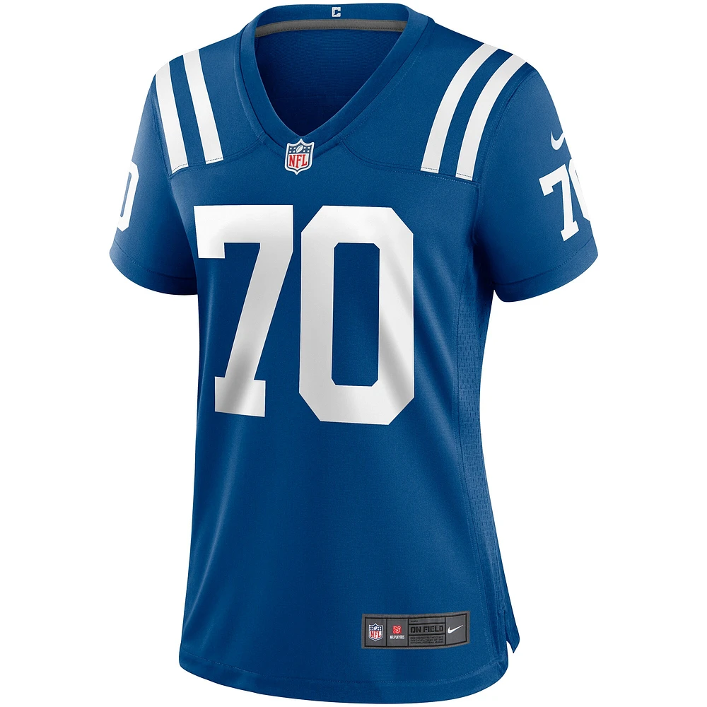 Maillot de joueur retraité Nike Art Donovan Royal Indianapolis Colts Game pour femme