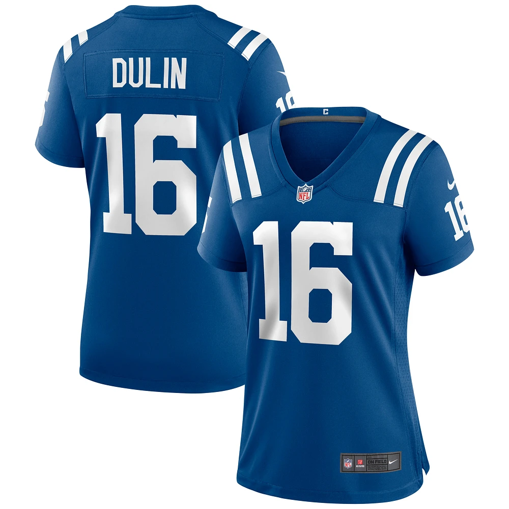 Maillot de match Nike Ashton Dulin Royal Indianapolis Colts pour femme