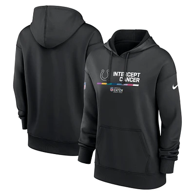 Sweat à capuche Nike noir Indianapolis Colts 2022 NFL Crucial Catch Therma Performance pour femme