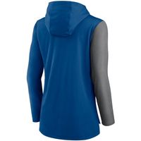 Women's Nike Blue/Heathered Charcoal Indianapolis Colts Chevron Hoodie Performance Long Sleeve T-Shirt