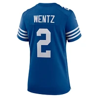 Maillot de match alternatif Nike Carson Wentz des Royal Indianapolis Colts pour femme