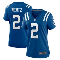 Maillot de match Nike Carson Wentz Royal Indianapolis Colts pour femme