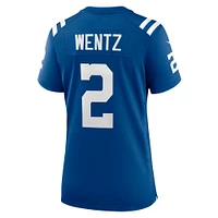 Maillot de match Nike Carson Wentz Royal Indianapolis Colts pour femme