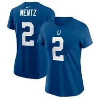 Women's Nike Carson Wentz Royal Indianapolis Colts Name & Number T-Shirt