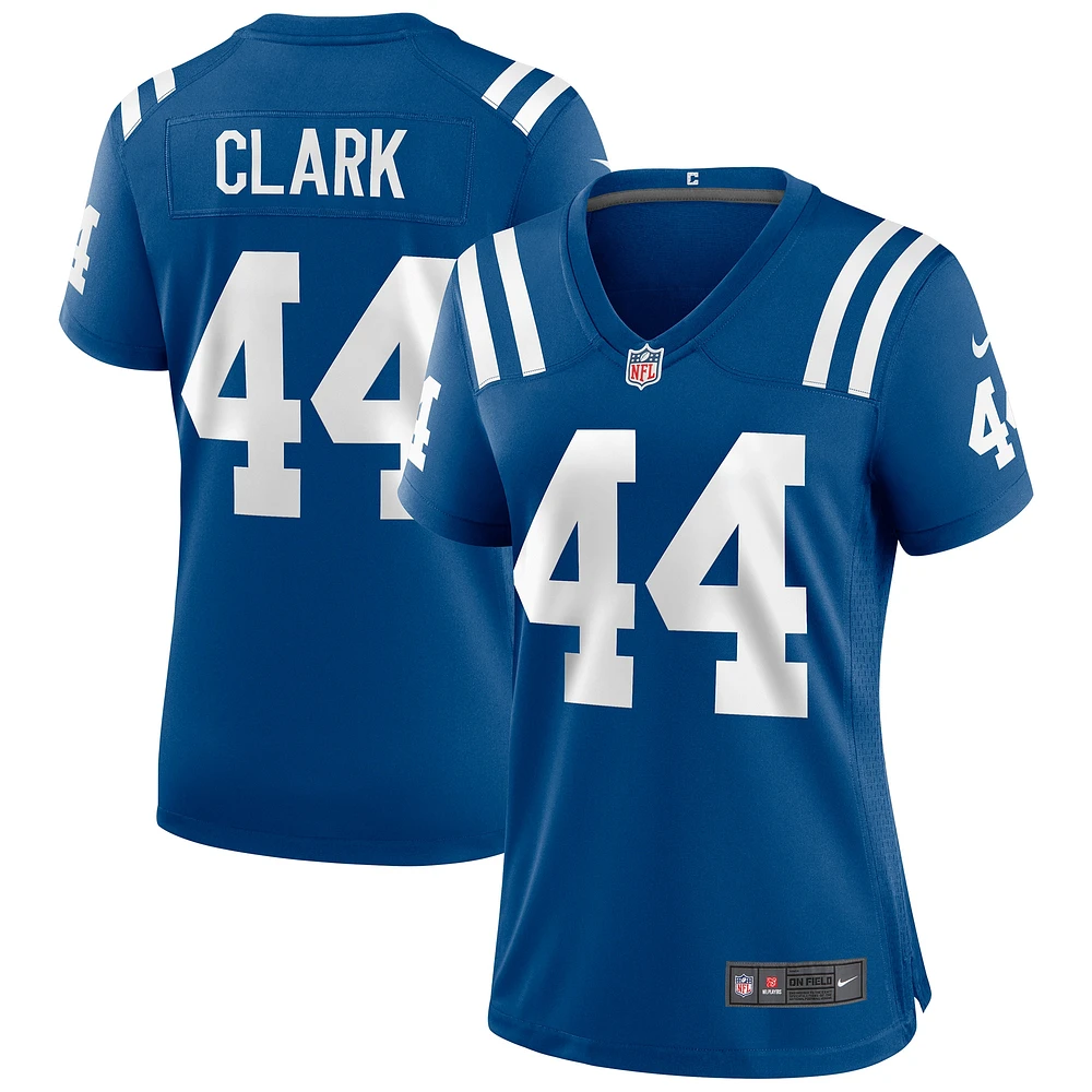 Maillot de joueur retraité Nike Dallas Clark Royal Indianapolis Colts Game pour femme