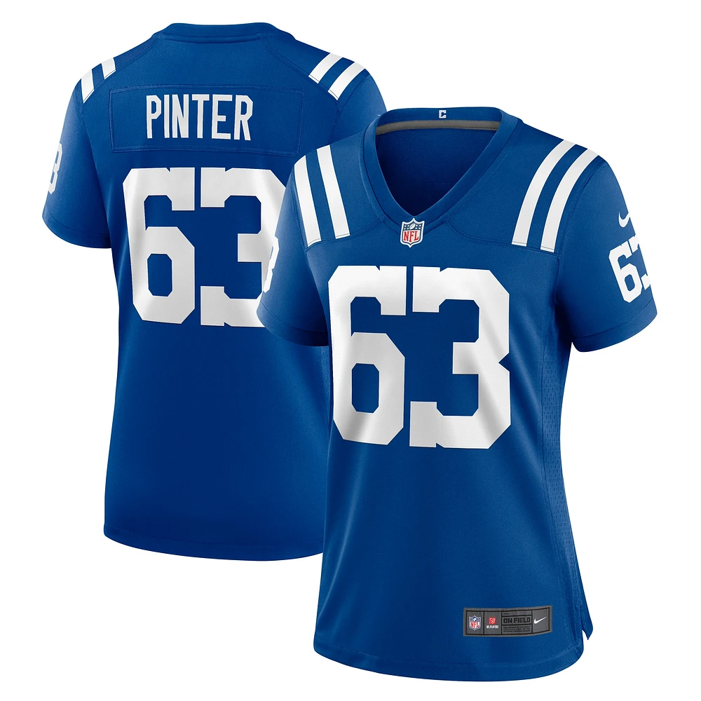 Maillot de match Nike Danny Pinter Royal Indianapolis Colts pour femme