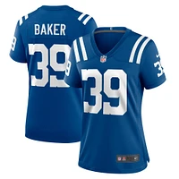 Maillot de match l'équipe Nike Darrell Baker Jr Royal Indianapolis Colts pour femme