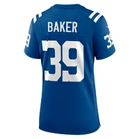 Maillot de match l'équipe Nike Darrell Baker Jr Royal Indianapolis Colts pour femme