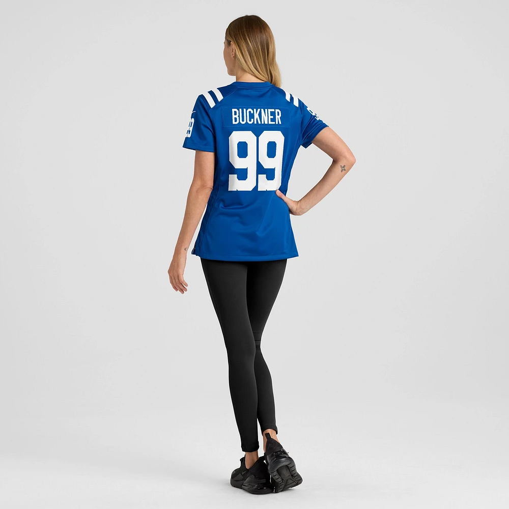 Maillot de match Nike DeForest Buckner Royal Indianapolis Colts pour femme