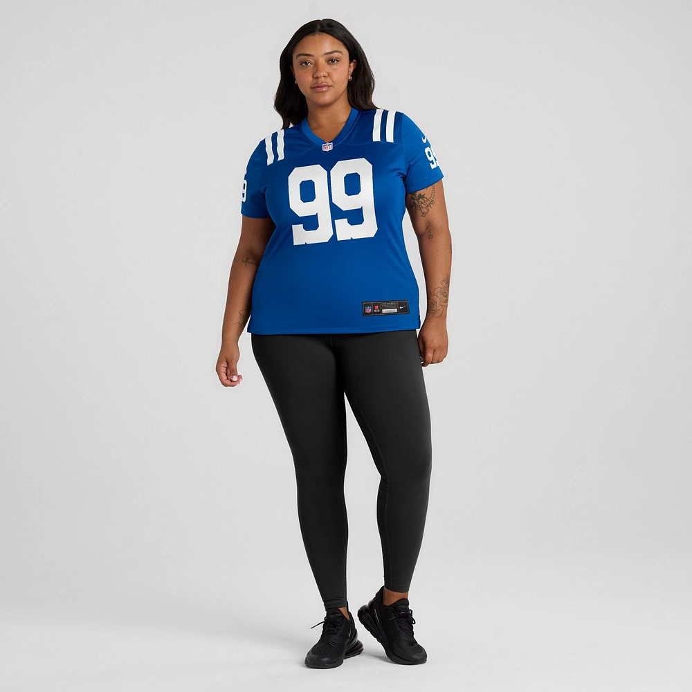 Maillot de match Nike DeForest Buckner Royal Indianapolis Colts pour femme