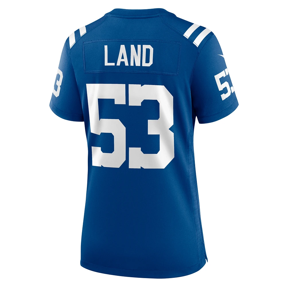 Maillot de match l'équipe Nike Isaiah Land Royal Indianapolis Colts pour femme