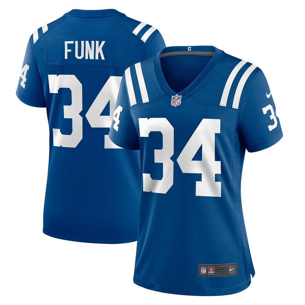 Women's Nike Jake Funk  Royal Indianapolis Colts Team Game Jersey