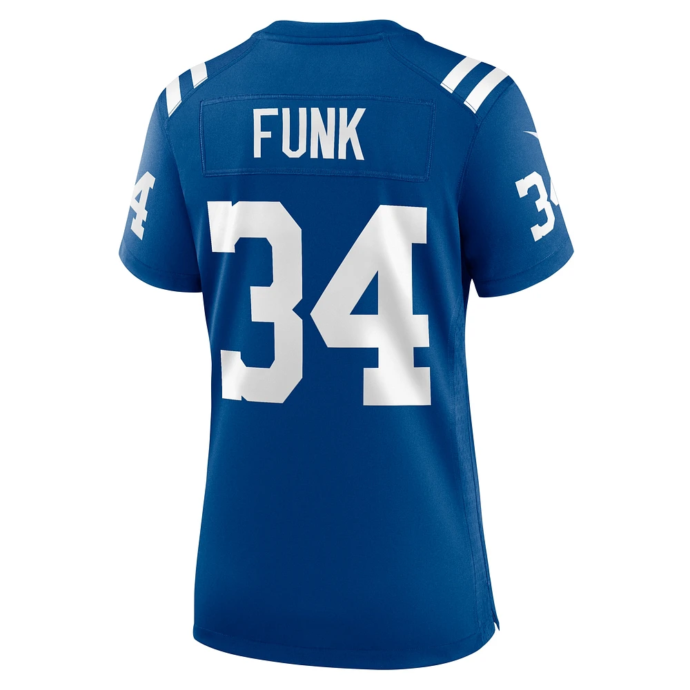 Women's Nike Jake Funk  Royal Indianapolis Colts Team Game Jersey