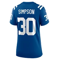 Maillot de match Nike Jaylin Simpson Royal Indianapolis Colts pour femme