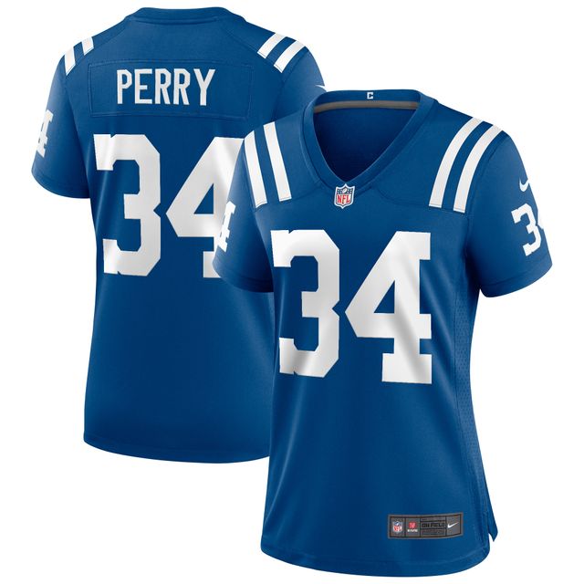 Maillot de joueur retraité Nike Joe Perry Royal Indianapolis Colts Game pour femme