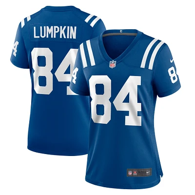 Maillot de match l'équipe Nike Johnny Lumpkin Royal Indianapolis Colts pour femme
