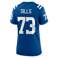 Maillot de match l'équipe Nike Josh Sills des Royal Indianapolis Colts pour femme