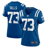 Maillot de match l'équipe Nike Josh Sills des Royal Indianapolis Colts pour femme