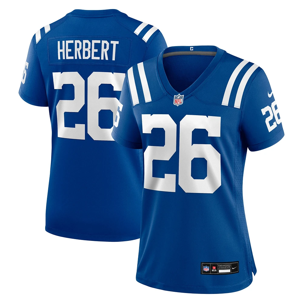 Women's Nike Khalil Herbert  Royal Indianapolis Colts Team Game Jersey