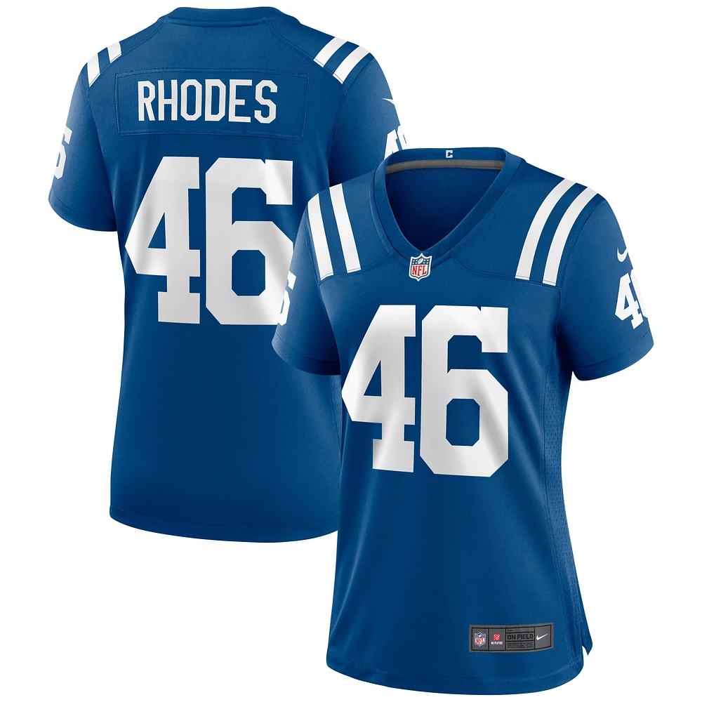 Maillot de match Nike Luke Rhodes Royal Indianapolis Colts pour femme