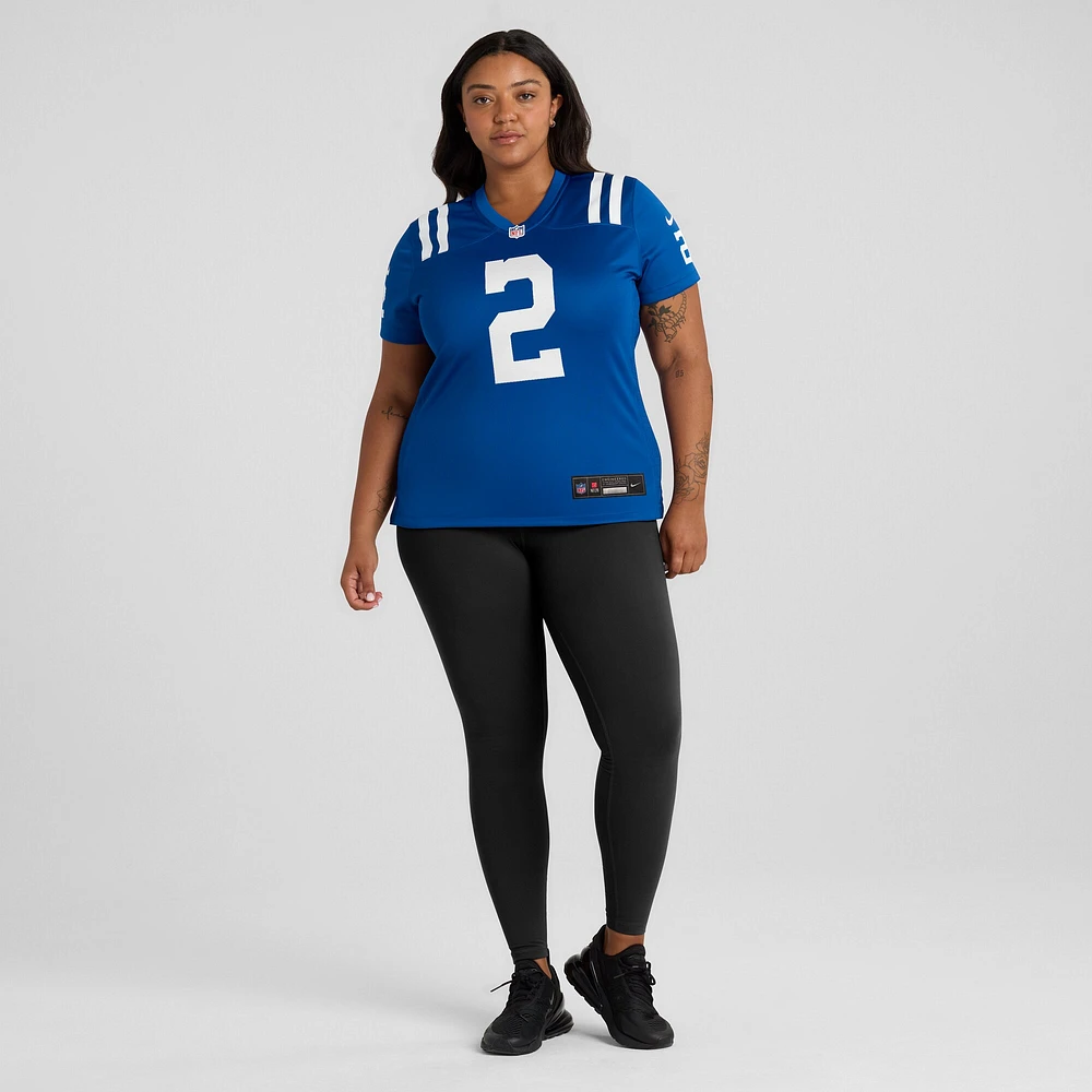 Maillot de joueur Nike Matt Gay Royal Indianapolis Colts pour femme