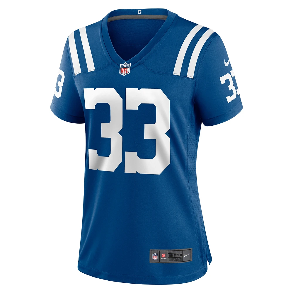 Maillot de match Nike Micah Abraham Royal Indianapolis Colts pour femme