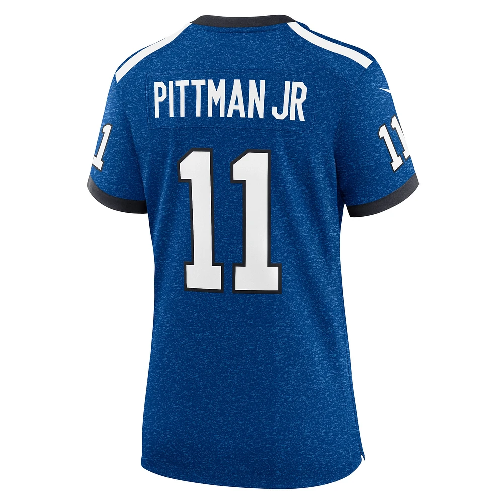 Maillot Nike Michael Pittman Jr. de joueur des Indianapolis Colts pour femme, bleu