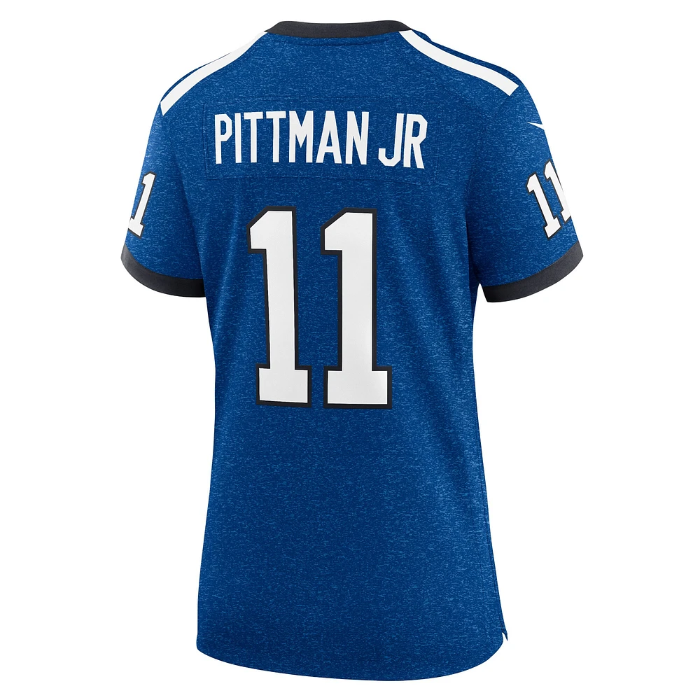 Maillot Nike Michael Pittman Jr. Royal pour femme, Indianapolis Colts, Indiana Nights, match alternatif
