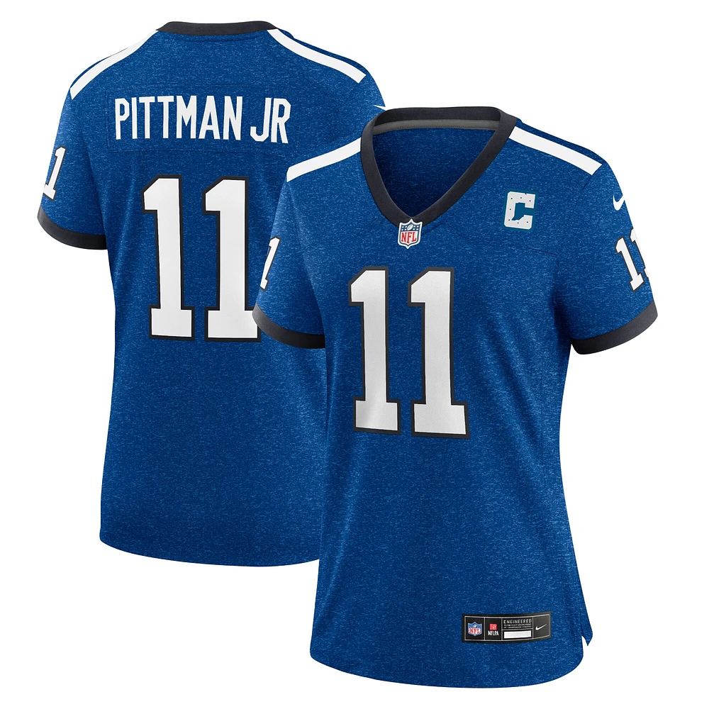 Maillot Nike Michael Pittman Jr. Royal pour femme, Indianapolis Colts, Indiana Nights, match alternatif