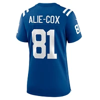 Maillot de match l'équipe Nike Mo Alie-Cox Royal Indianapolis Colts pour femme