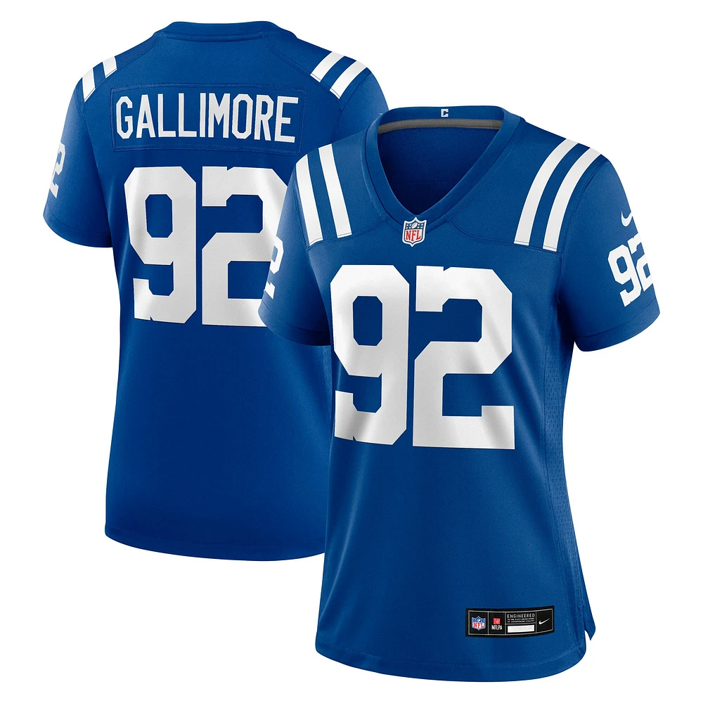 Maillot Nike Neville Gallimore Royal pour femme des Indianapolis Colts