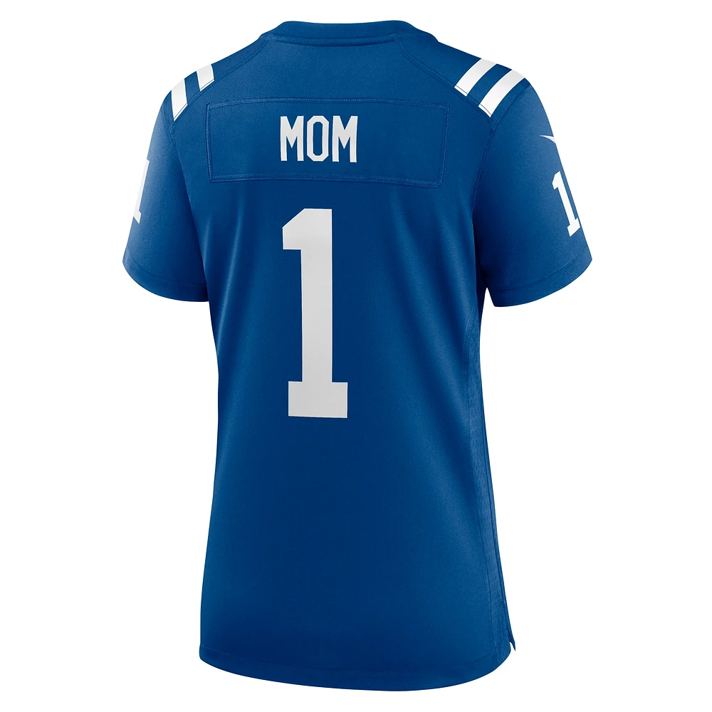 Maillot de match Nike Numéro 1 Mom Royal Indianapolis Colts pour femme