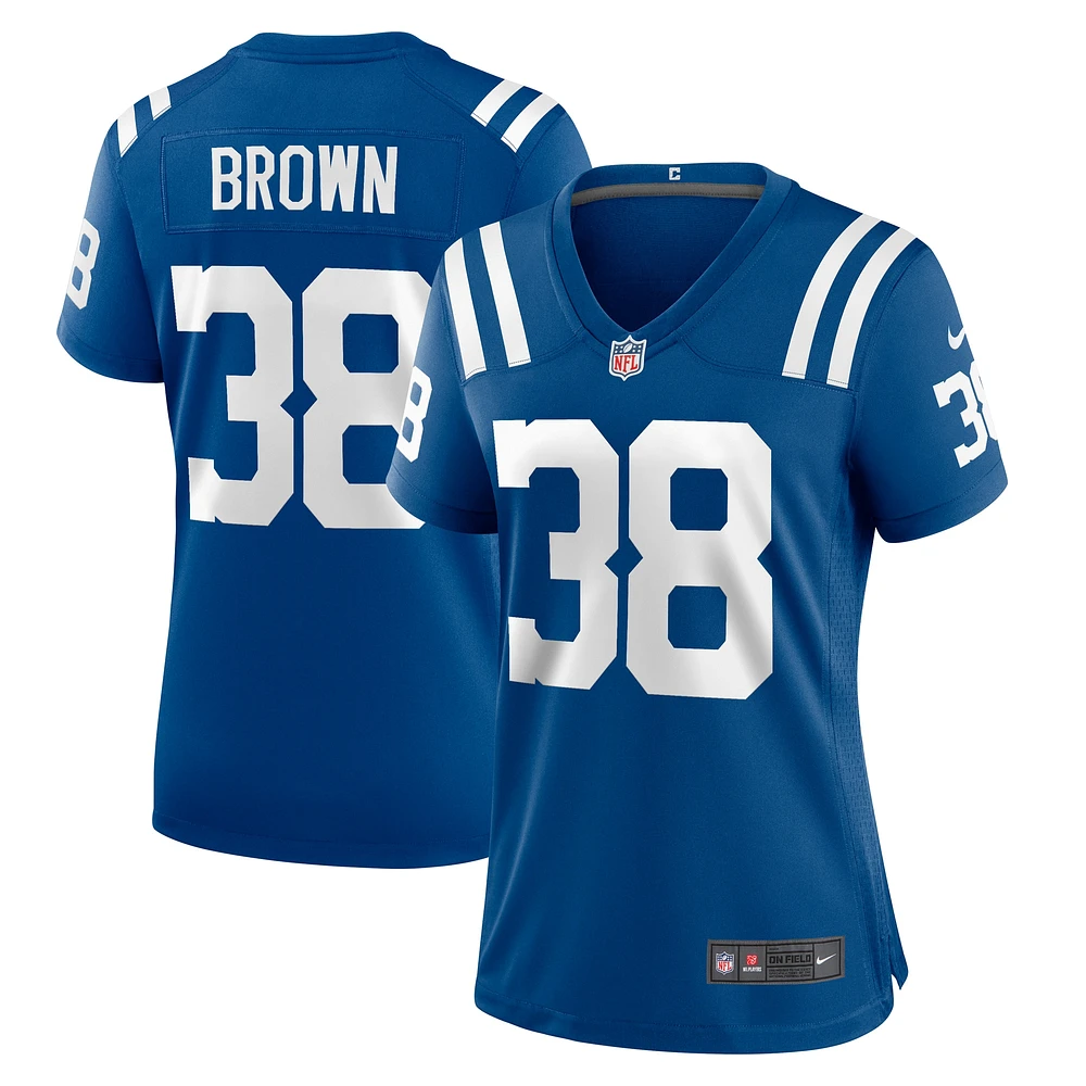 Maillot de joueur match Nike Pharaoh Brown Royal Indianapolis Colts pour femme