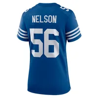 Maillot de match alternatif Nike Quenton Nelson Royal Indianapolis Colts pour femme