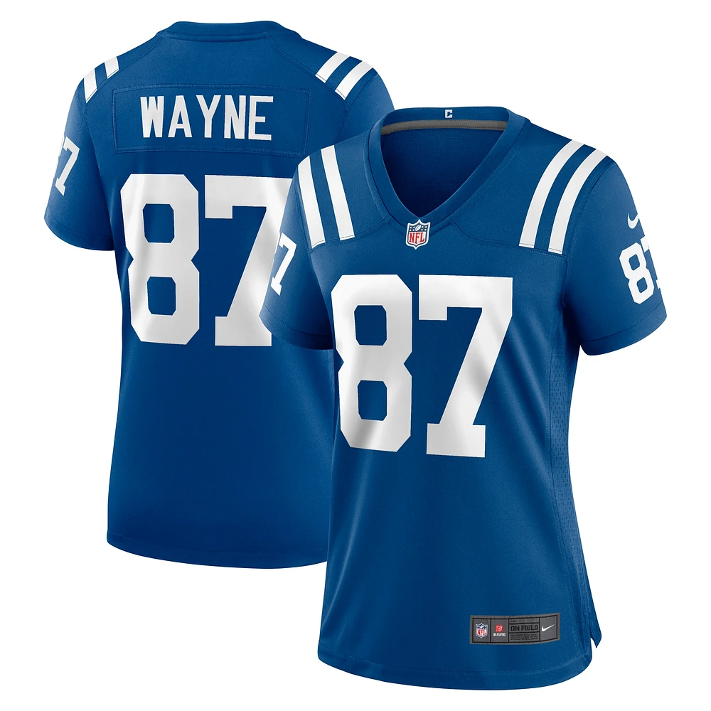 Maillot de jeu joueur à la retraite Nike Reggie Wayne Royal Indianapolis Colts pour femme