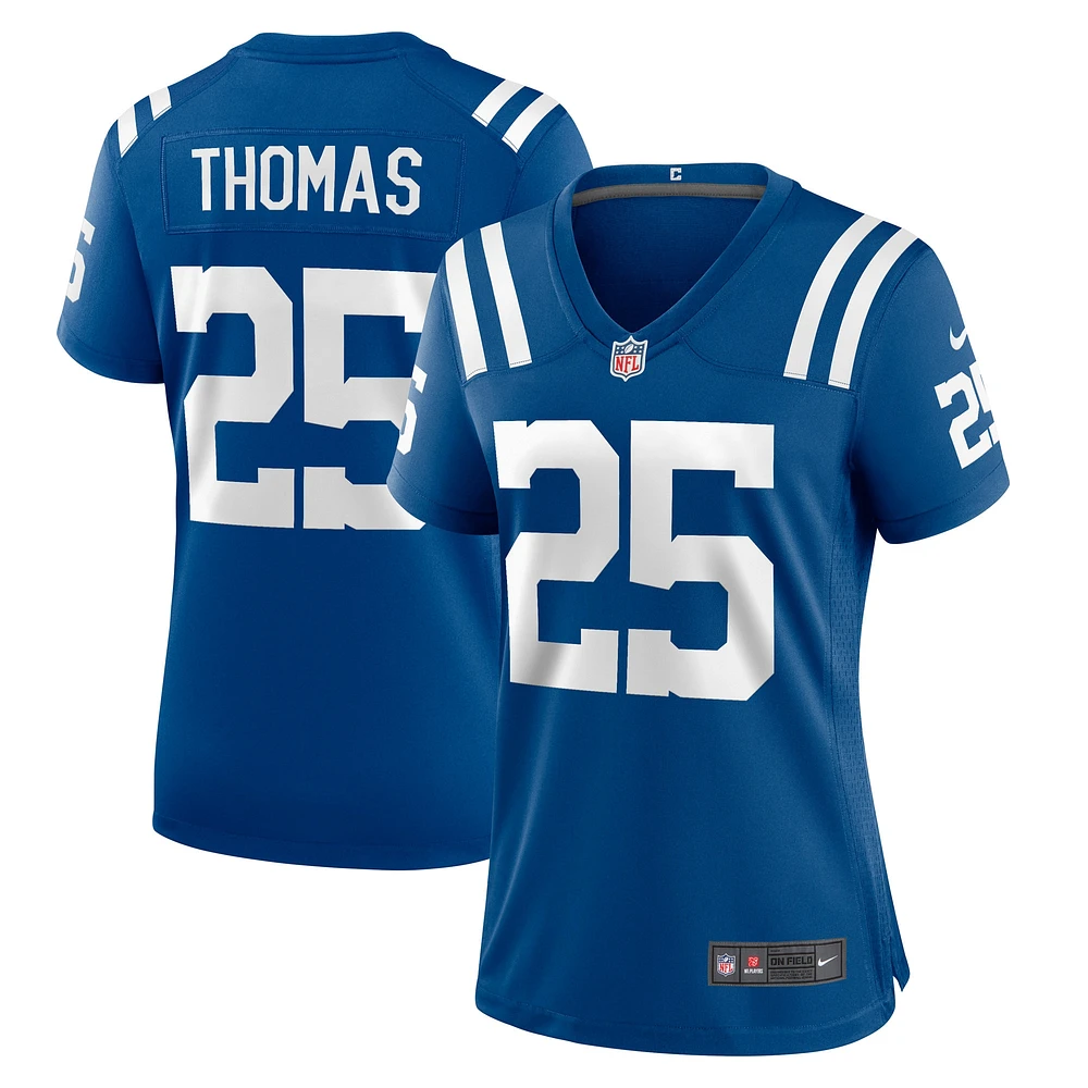 Maillot de match joueur Nike Rodney Thomas Royal Indianapolis Colts pour femme