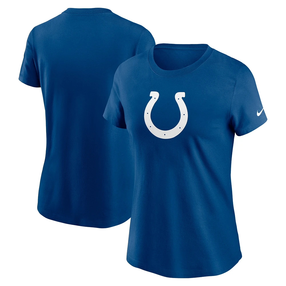 T-shirt avec logo principal Nike Royal Indianapolis Colts pour femme