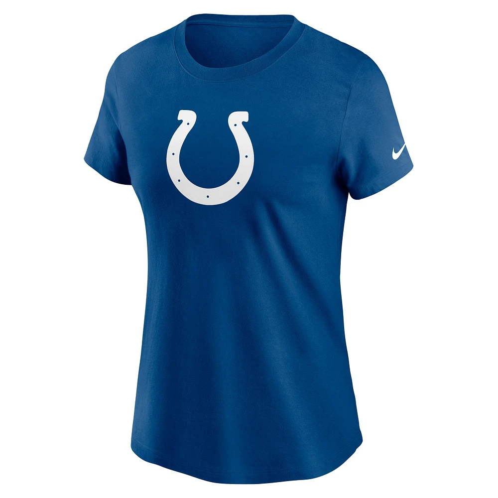 T-shirt avec logo principal Nike Royal Indianapolis Colts pour femme