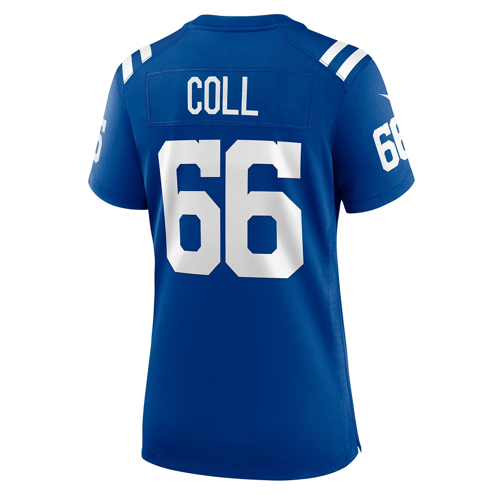 Maillot de match Nike Ryan Coll Royal Indianapolis Colts pour femme