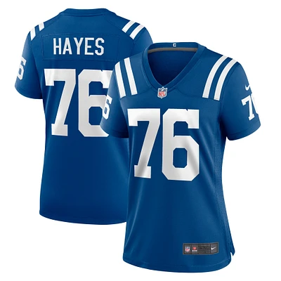 Maillot de match l'équipe Nike Ryan Hayes des Royal Indianapolis Colts pour femme